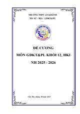 Đề cương ôn tập Học kì 1 KTPL 12 năm 2025–2026 trường THPT An Khánh (Cần Thơ)